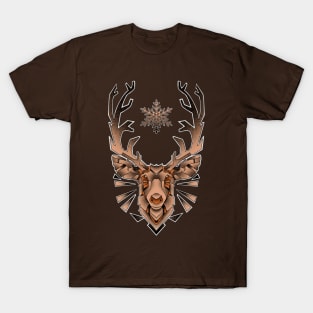 geometric deer with antlers T-Shirt